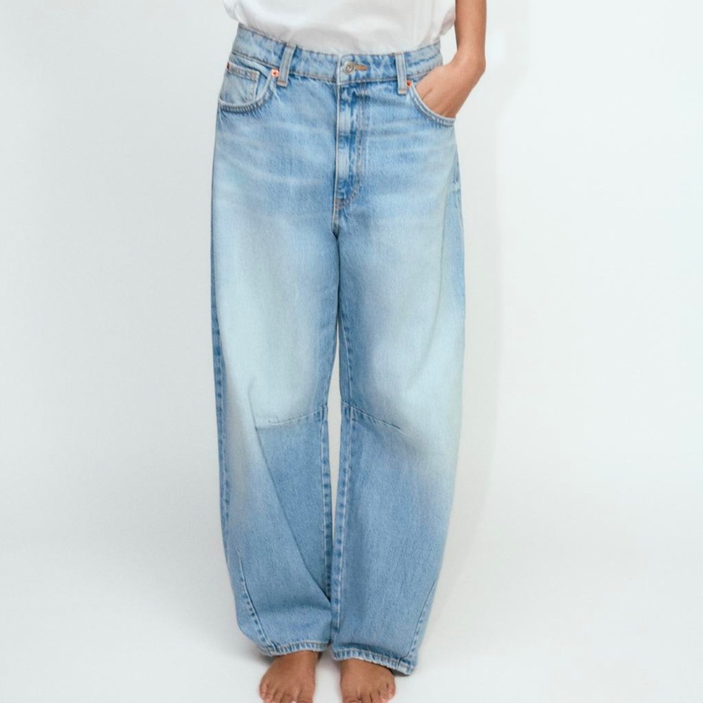 Zara Gray Relaxed Jeans Classic Design Zara size 36